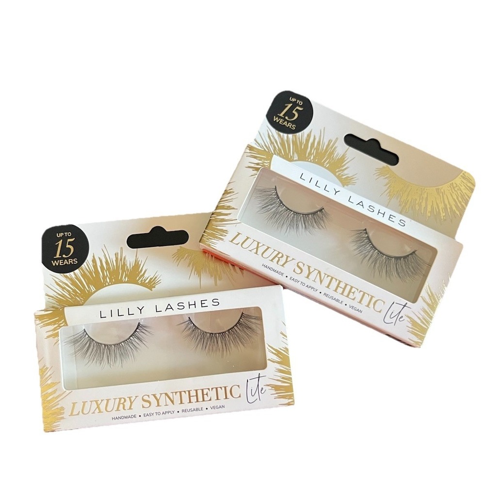 2 X Lilly Lashes Luxury Synthetic Lite Reusable Handmade Lashes - Classy